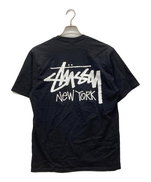 stussy（ステューシー）stussy (ステューシー) プリントTシャツ NEW YORK ブラック サイズ:Mの古着・服飾アイテム