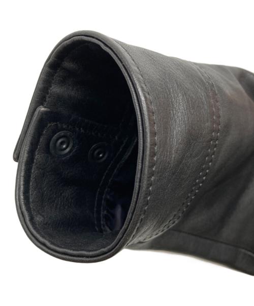 THE FLAT HEAD（ザ・フラットヘッド）THE FLAT HEAD (ザ・フラットヘッド) ホースハイドレザーシャツ ブラック サイズ:XLの古着・服飾アイテム