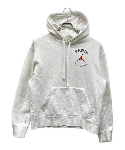 JORDAN（ジョーダン）JORDAN (ジョーダン) PARIS SAINT-GERMAIN (パリサンジェルマン) 裏起毛パーカー グレー サイズ:Mの古着・服飾アイテム