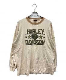 HARLEY-DAVIDSON（ハーレーダビッドソン）の古着「長袖Tシャツ」｜ベージュ