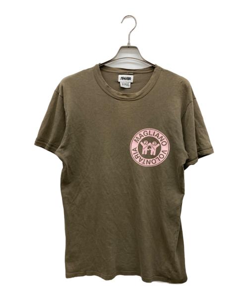MAGLIANO（マリアーノ）MAGLIANO (マリアーノ) SURPLUS (サープラス) 半袖Tシャツ カーキ サイズ:Ｌ XLの古着・服飾アイテム