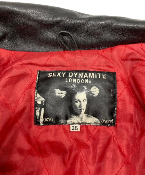SEXY DYNAMITE LONDON（セクシーダイナマイトロンドン）SEXY DYNAMITE LONDON (セクシーダイナマイトロンドン) ダブルライダースジャケット ブラック サイズ:36の古着・服飾アイテム