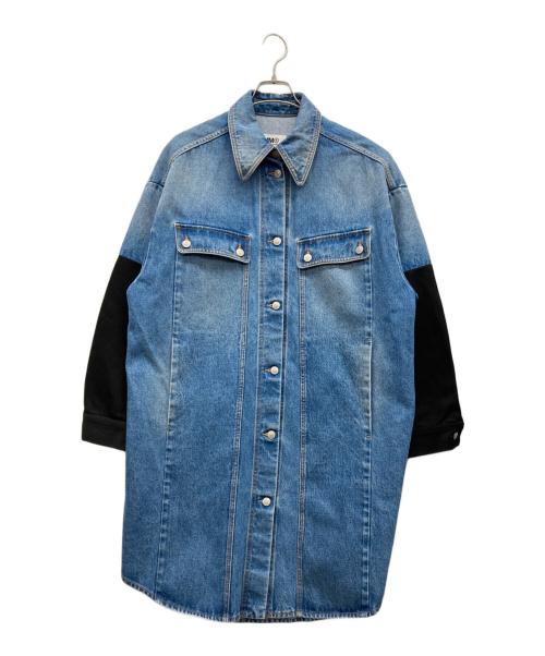 MM6 Maison Margiela（エムエムシックスメゾンマルジェラ）MM6 Maison Margiela (エムエムシックスメゾンマルジェラ) デニム切替ロングコート インディゴ サイズ:40 160/84Aの古着・服飾アイテム