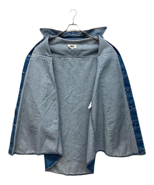 MM6 Maison Margiela（エムエムシックスメゾンマルジェラ）MM6 Maison Margiela (エムエムシックスメゾンマルジェラ) デニム切替ロングコート インディゴ サイズ:40 160/84Aの古着・服飾アイテム