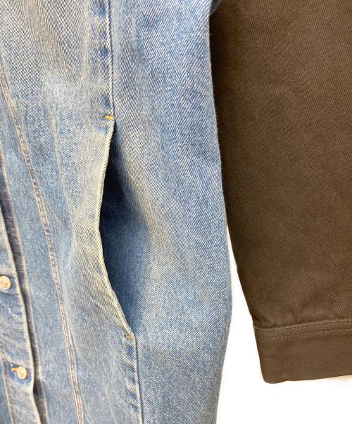 MM6 Maison Margiela（エムエムシックスメゾンマルジェラ）MM6 Maison Margiela (エムエムシックスメゾンマルジェラ) デニム切替ロングコート インディゴ サイズ:40 160/84Aの古着・服飾アイテム