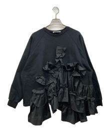 ENFOLD（エンフォルド）の古着「ハードコンパクト裏毛 デコラプルオーバー」｜ブラック