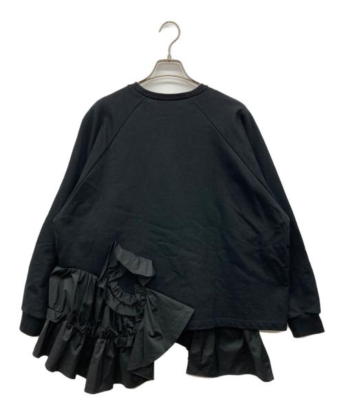 ENFOLD（エンフォルド）ENFOLD (エンフォルド) ハードコンパクト裏毛 デコラプルオーバー ブラック サイズ:38の古着・服飾アイテム