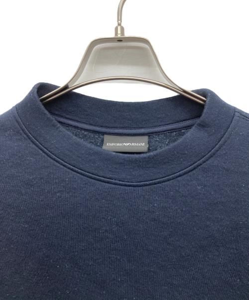 EMPORIO ARMANI（エンポリオ アルマーニ）EMPORIO ARMANI (エンポリオアルマーニ) 裾ロゴ裏起毛スウェット ネイビー サイズ:XLの古着・服飾アイテム