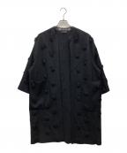 DRAWERドゥロワー）の古着「ミラノフリンジニットコート」｜ブラック