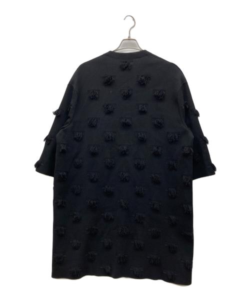 DRAWER（ドゥロワー）DRAWER (ドゥロワー) ミラノフリンジニットコート ブラック サイズ:なしの古着・服飾アイテム