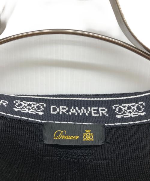 DRAWER（ドゥロワー）DRAWER (ドゥロワー) ミラノフリンジニットコート ブラック サイズ:なしの古着・服飾アイテム