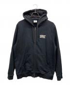 BURBERRYバーバリー）の古着「ラブプリント コットン フーデッドトップ」｜ブラック