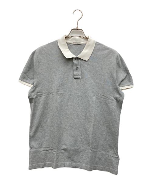 MONCLER（モンクレール）MONCLER (モンクレール) ポロシャツ グレー サイズ:XLの古着・服飾アイテム