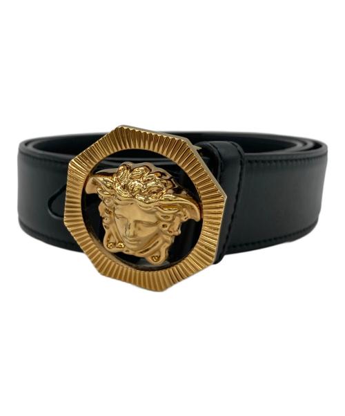 VERSACE（ヴェルサーチェ）VERSACE (ヴェルサーチェ) メデューサバックル付きベルト ブラック サイズ:90/36の古着・服飾アイテム