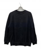 COMOLIコモリ）の古着「コットンシルク長袖クルースウェット」｜ブラック