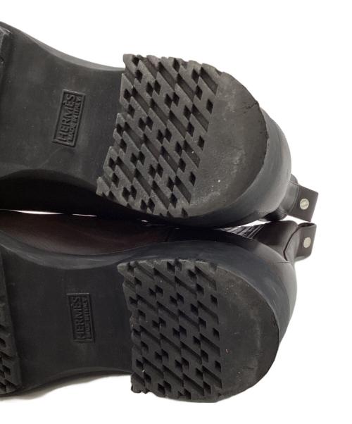 HERMES（エルメス）HERMES (エルメス) クロスレザーサイドゴアブーツ ブラウン サイズ:39の古着・服飾アイテム