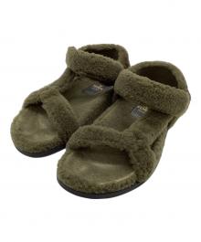 FENDI（フェンディ）の古着「ボアサンダル」｜グリーン