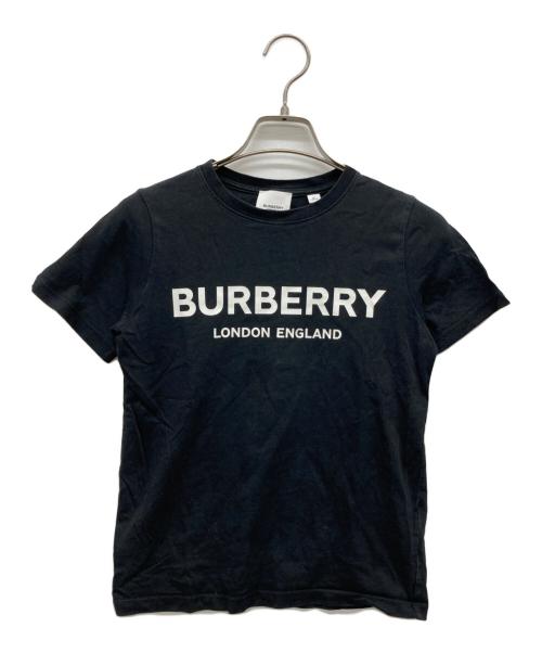 BURBERRY（バーバリー）BURBERRY (バーバリー) ロゴクルーネックTシャツ ブラック サイズ:8T 128cmの古着・服飾アイテム