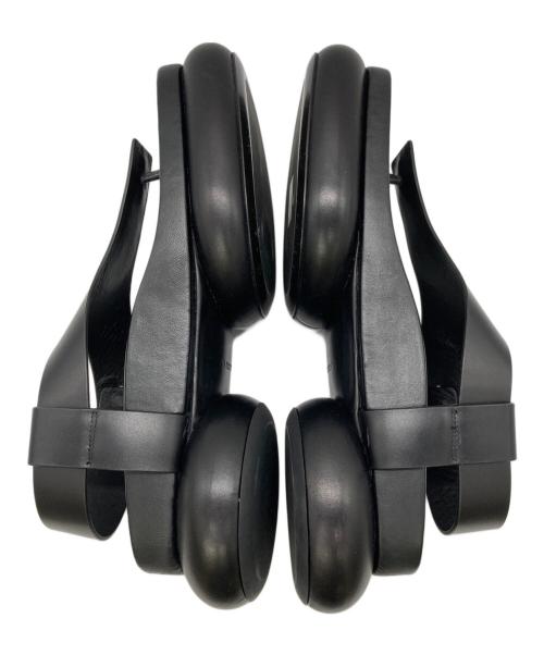 JIL SANDER（ジルサンダー）JIL SANDER (ジルサンダー) BOX LEATHER TONG SANDAL ブラック サイズ:39の古着・服飾アイテム