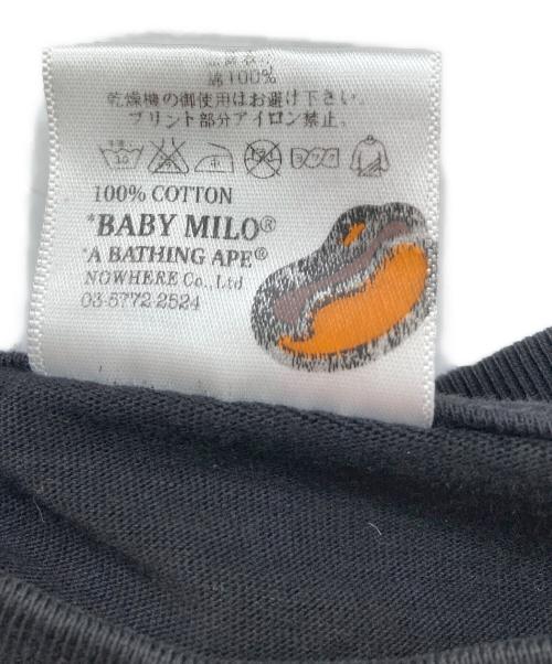 A BATHING APE（アベイシングエイプ）A BATHING APE (アベイシングエイプ) ラメプリントTシャツ BABY MILO ブラック サイズ:MEDIUMの古着・服飾アイテム