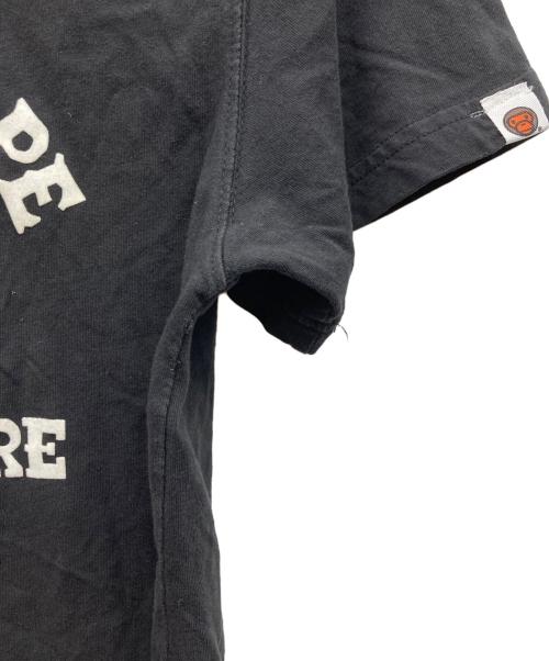 A BATHING APE（アベイシングエイプ）A BATHING APE (アベイシングエイプ) ラメプリントTシャツ BABY MILO ブラック サイズ:MEDIUMの古着・服飾アイテム