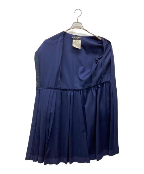 CHANEL（シャネル）CHANEL (シャネル) ココマーク金釦ワンピース ネイビー サイズ:40の古着・服飾アイテム
