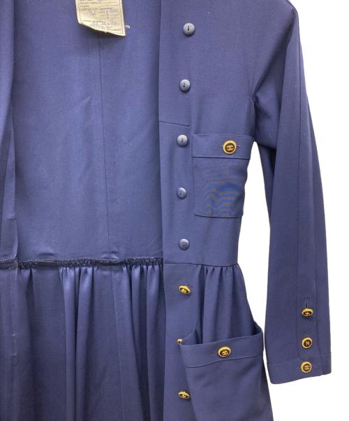 CHANEL（シャネル）CHANEL (シャネル) ココマーク金釦ワンピース ネイビー サイズ:40の古着・服飾アイテム