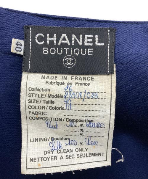 CHANEL（シャネル）CHANEL (シャネル) ココマーク金釦ワンピース ネイビー サイズ:40の古着・服飾アイテム