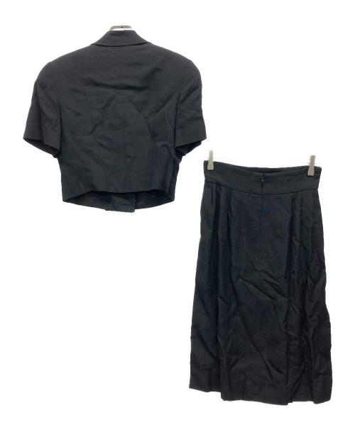 CHANEL（シャネル）CHANEL (シャネル) ココマーク金釦ショートスリーブジャケット&スカートセット ブラック サイズ:38の古着・服飾アイテム