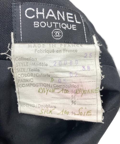 CHANEL（シャネル）CHANEL (シャネル) ココマーク金釦ショートスリーブジャケット&スカートセット ブラック サイズ:38の古着・服飾アイテム