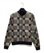 FRED PERRYフレッドペリー）の古着「グリッチタータントラックジャケット」｜ブラウン
