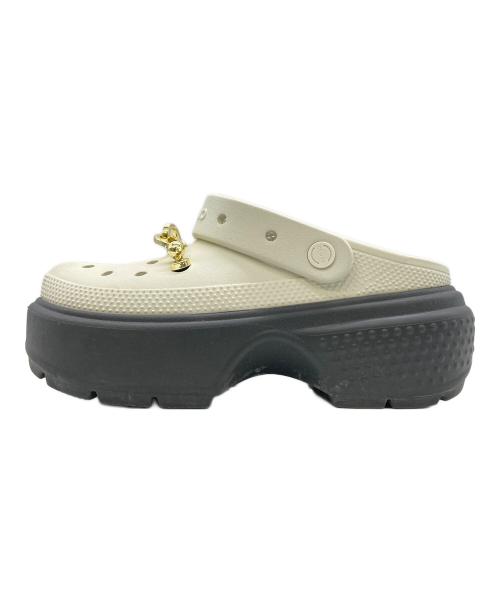 crocs（クロックス）crocs (クロックス) 厚底サンダル ホワイト×ブラック サイズ:M7 W9の古着・服飾アイテム