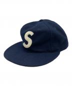 SUPREME×EBBETS FIELD FLANNELSシュプリーム×エベッツフィールドフランネルズ）の古着「S Logo Fitted 6-Panel」｜ネイビー