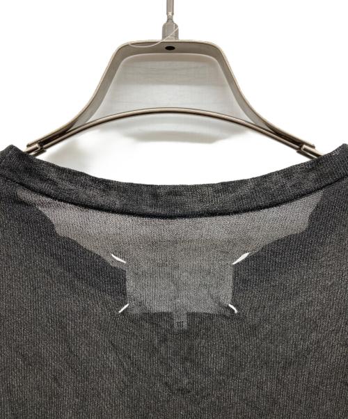 Maison Margiela（メゾンマルジェラ）Maison Margiela (メゾンマルジェラ) レーヨン混レザーエルボーパッチニット ブラック サイズ:Mの古着・服飾アイテム