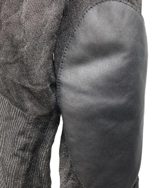 Maison Margiela（メゾンマルジェラ）Maison Margiela (メゾンマルジェラ) レーヨン混レザーエルボーパッチニット ブラック サイズ:Mの古着・服飾アイテム
