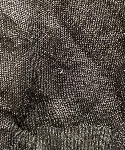 Maison Margiela（メゾンマルジェラ）Maison Margiela (メゾンマルジェラ) レーヨン混レザーエルボーパッチニット ブラック サイズ:Mの古着・服飾アイテム