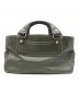 CELINE (セリーヌ) レザーハンドバッグ カーキ：12000円