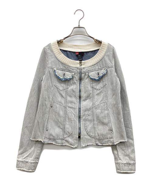 DIESEL（ディーゼル）DIESEL (ディーゼル) ライトデニムジップジャケット インディゴ サイズ:Mの古着・服飾アイテム