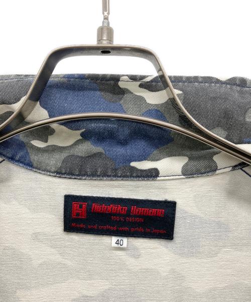 EVISU（エヴィス）EVISU (エヴィス) エルボーパッチ迷彩テーラードジャケット グレー サイズ:40の古着・服飾アイテム