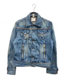 DIESEL（ディーゼル）の古着「ユーズド加工デニムジャケット」｜インディゴ