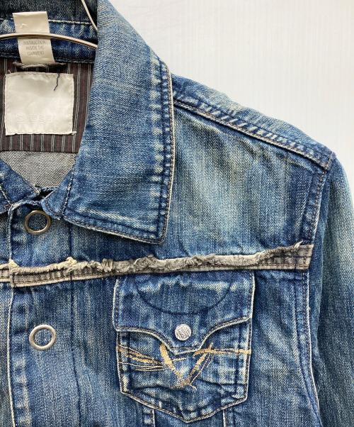 DIESEL（ディーゼル）DIESEL (ディーゼル) ユーズド加工デニムジャケット インディゴ サイズ:Mの古着・服飾アイテム