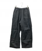 solamonat pocheソラモナ ポッシェ）の古着「リネンキャンバスイージーパンツ」｜グレー