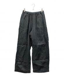 solamonat poche（ソラモナ ポッシェ）の古着「リネンキャンバスイージーパンツ」｜グレー