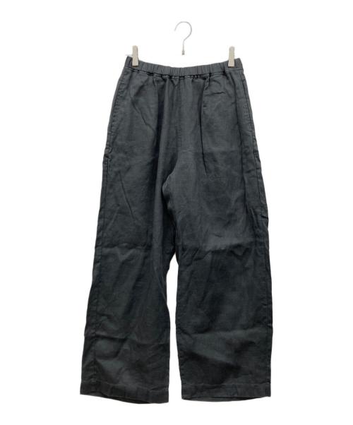 solamonat poche（ソラモナ ポッシェ）solamonat poche (ソラモナ ポッシェ) リネンキャンバスイージーパンツ グレー サイズ:３の古着・服飾アイテム