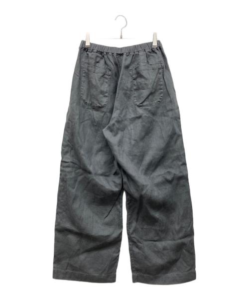 solamonat poche（ソラモナ ポッシェ）solamonat poche (ソラモナ ポッシェ) リネンキャンバスイージーパンツ グレー サイズ:３の古着・服飾アイテム