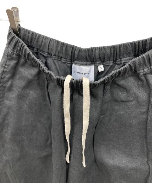 solamonat poche（ソラモナ ポッシェ）solamonat poche (ソラモナ ポッシェ) リネンキャンバスイージーパンツ グレー サイズ:３の古着・服飾アイテム