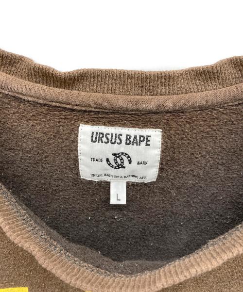 URSUS BAPE（アーサスベイプ）URSUS BAPE (アーサスベイプ) スウェット ブラウン サイズ:Lの古着・服飾アイテム