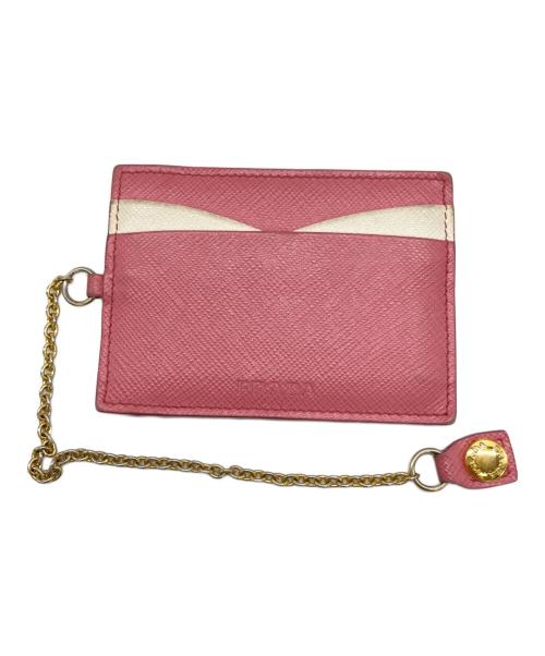 PRADA（プラダ）PRADA (プラダ) バイカラーサフィアーノロングウォレット ブラックの古着・服飾アイテム