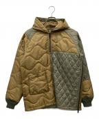 HOUSTONヒューストン）の古着「PANEL RE-MAKE PULLOVER HOODIE」｜カーキ