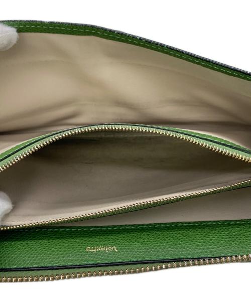 Valextra（ヴァレクストラ）Valextra (ヴァレクストラ) ジップパース 12カード グリーンの古着・服飾アイテム